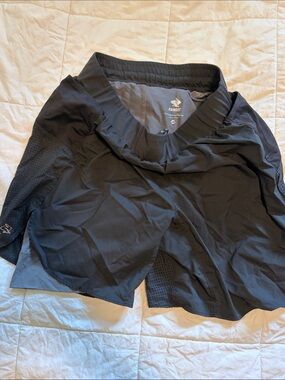 Rabbit Men’s Black Athletic Shorts with Breathable Panels
